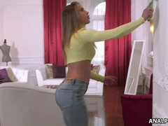 Spanish cleaning lady got assfucked by horny home owner