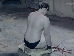 素人, アナル, ボンデージ, フェムドム, 開帳, ドイツ人, 穴開きパンティ, 奴隷