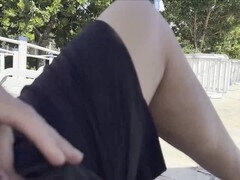 Amateur public handjob, pov sex, helping