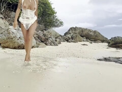 Plage, Sucer une bite, Classique, Femelle, Hd, Chatte, Solo, Tatouage