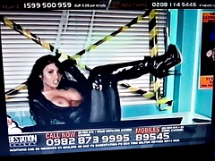 美女, デカパイ, 黒人, ブーツ, イギリス人, 黒人, フェティッシュ, 一人