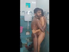18 años, Cuarto de baño, Novio, Pareja, Novia, Hd, Indio, Pezones