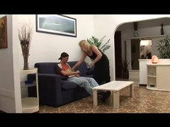 Milf Hairy Stepmom Helping Younger Guy To Become A Man