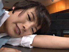 美女, 日本人, オフィス, 公共, ティーン