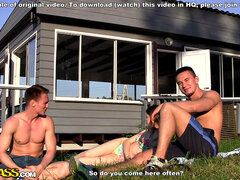 Cute broad enjoys MMF threesome in the boat