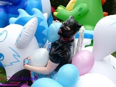 緊縛, ボンデージ, グローブ, ゴム, ゴムタイツ