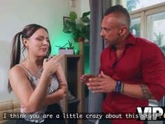 Brunette brune, Tromperie, Papa, Petite amie, Hd, Criant, Rasée, Nénés