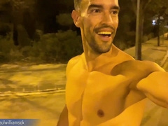 Ambling naked at night around the surroundings