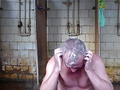 Victor in the shower