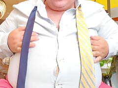 Generous Fat Distinguished Gentleman Gives Out Thousands Before Shooting a Big Load
