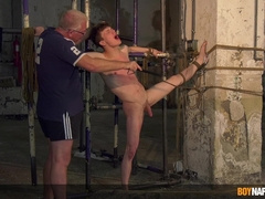 Held Alex Fake caned by mature father Sebastian Kane