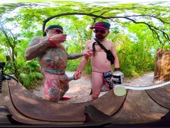 Outside, big cock, gay public