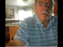 grandpa cum on webcam