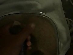 Rubbing my dick in sand and playing in it