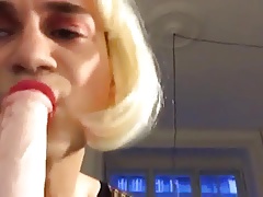 Male Slut BG with Dildo in Ass Self Filming