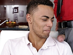 Exotic stepson dominated by his white stepdaddy