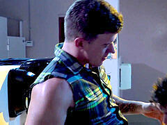 Roadside restroom bang-out for 2 Stallions