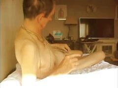 fooling naked on my bed