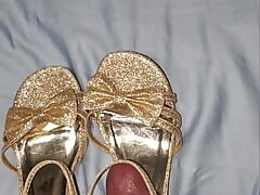 took home gold glitter heels while its my shop