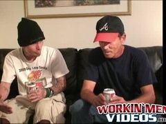 Mature with mustache gets raw fucked after giving a blowjob