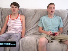 Brother Crush - Charming Step Brothers Compare Their Shaft Sizes & Turns Out They Have Huge Dicks