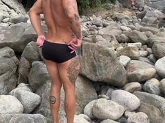 Joshua enjoying nature with a friend