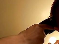 Skinny straighties shave their heads and masturbate