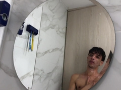 ADORABLE BRAZILIAN MAN DEMONSTRATES HIS FAT SAUSAGE IN HIS BEDROOM