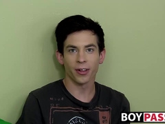 Cute and sweet twink Daniel Ross strokes his hard cock