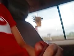 Cumshot in a Taxi