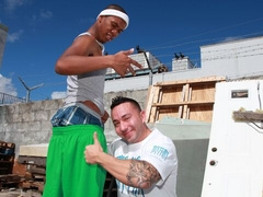 Tony D fucks Alexander James's tight black butt