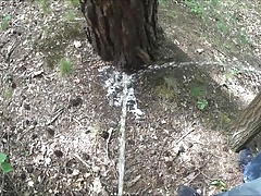 pissing together with my friend behind a tree COMPILATION