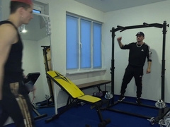 The coach romped the lad during sports teaching and jizzed abundantly in his gullet