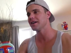 Interracial group bukkake whites face