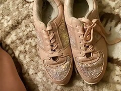Cum on pink girl sneakers