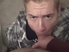 Luxurious Light-Haired Drinks FAT Geyser of Spunk