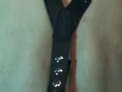 Crucified gay youngster getting flogged and poked