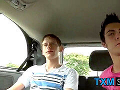 Karl and AJ are so impatient to plumb this large uncut hard dick