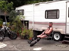 Young submissive stud gets used by two hot daddies