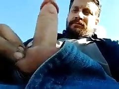 Very Handsome buddy wank outdoor