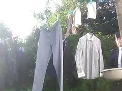 Laundry pickup in aviator gear