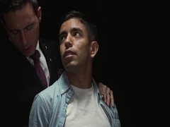 Adorable Milo Miles moaned loudly in welcoming the long thick cock of suited Reese Ri