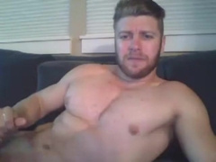 FIT GINGER MUSCLE STUD SHOWERS AND BLOWS A LOAD