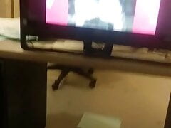 Sexy latina dancing while I'm wanking my dick