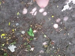 Urinating in the park and manhood rubdown