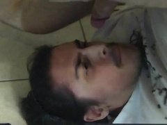 Self-blowing wolf milks and tastes his own jism