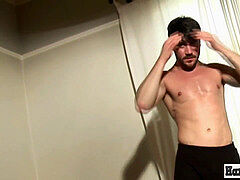 bulky british milking his hard dick