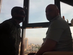 Russian Cop Dominates Military Boy - Very Hard Leather Gloved Slaps And Spitting