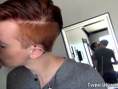 Pool game with twinks ends in hardcore bareback threesome