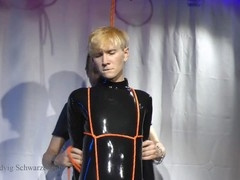 nicky latex doll gagged roped